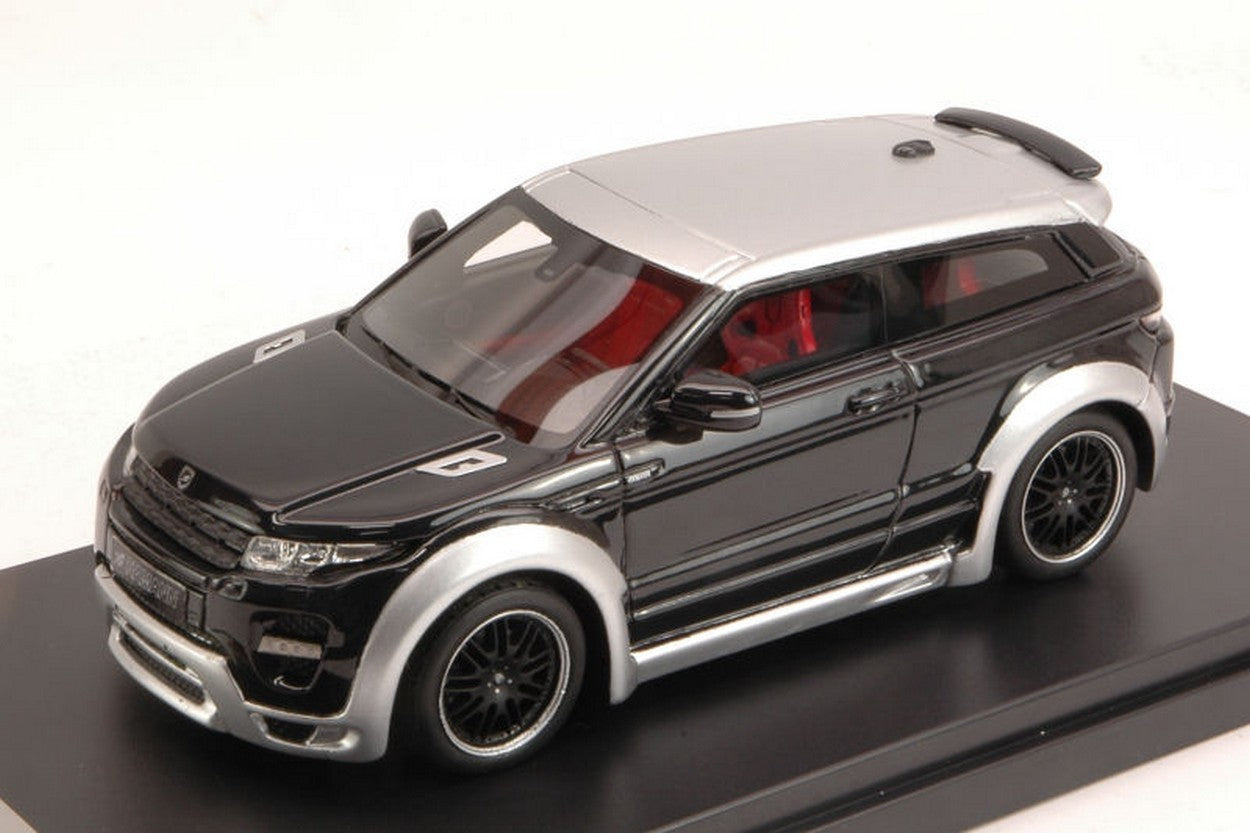 SCALE MODEL COMPATIBLE WITH RANGE ROVER EVOQUE PREPARED BY HAMANN 2012 BLACK/SILVER 1:43 PREMIUMX PR0274