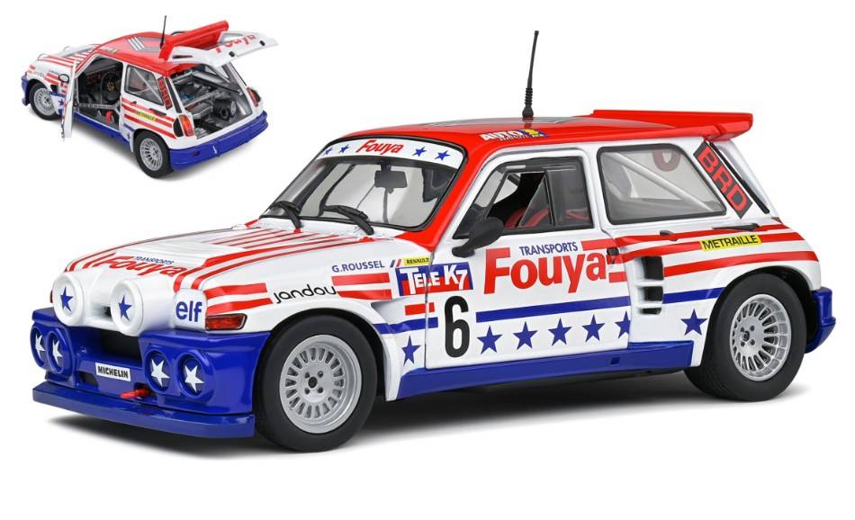 MODELE REDUIT COMPATIBLE AVEC REANAULT 5 MAXI N.6 RALLYCROSS 1987 G.ROUSSEL 1:18 SOLID SL1804706