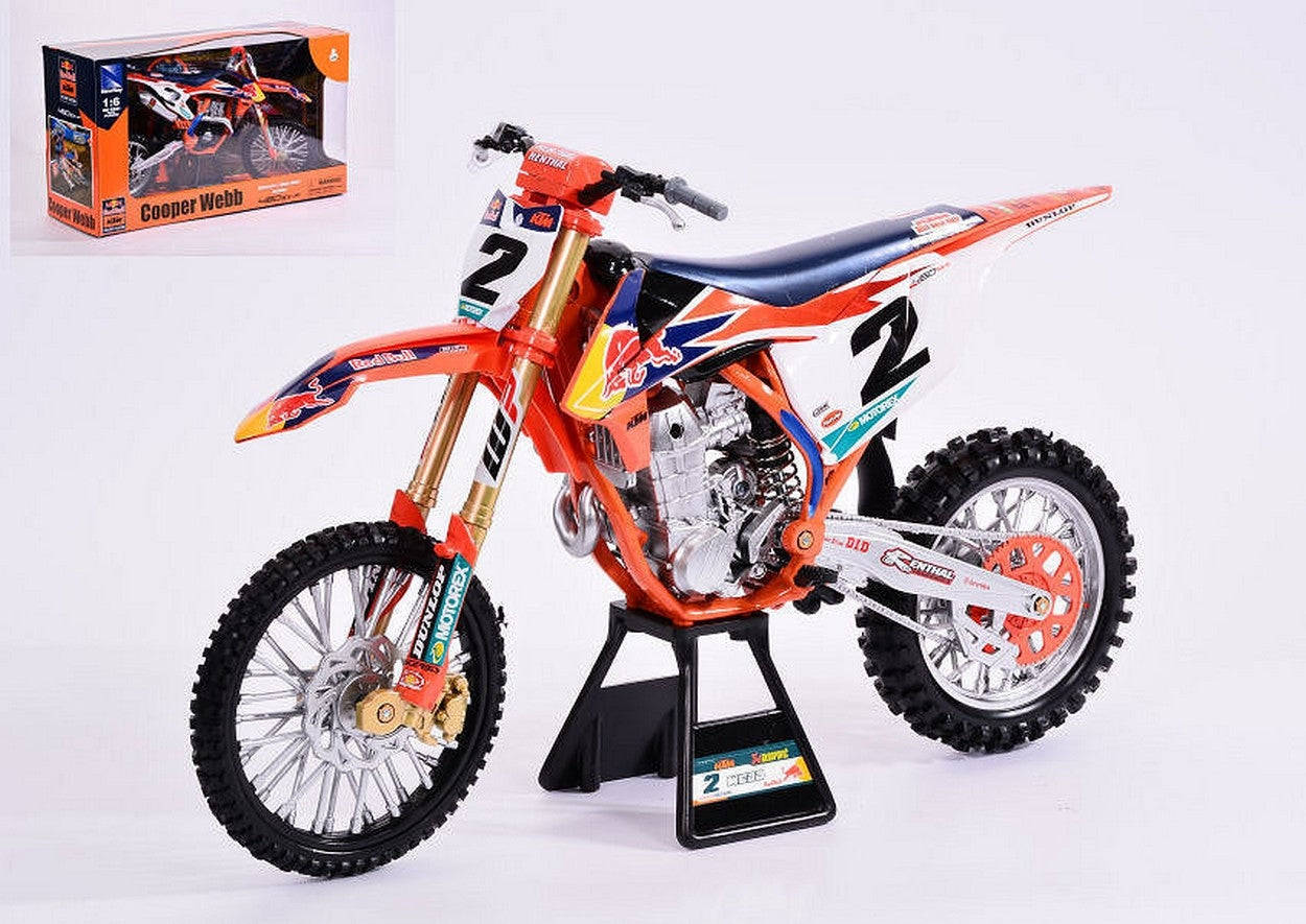 SCALE MODEL COMPATIBLE WITH RED BULL KTM 450 SX-F N.2 FACTORY RACING TEAM COOPER WEBB 2019 1:6 NEW RAY NY49683