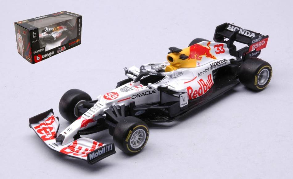 SCALE MODEL COMPATIBLE WITH RED BULL RB16B MAX VERSTAPPEN 2021 N.33 TURKISH GP 1:43 BURAGO BU38055VT