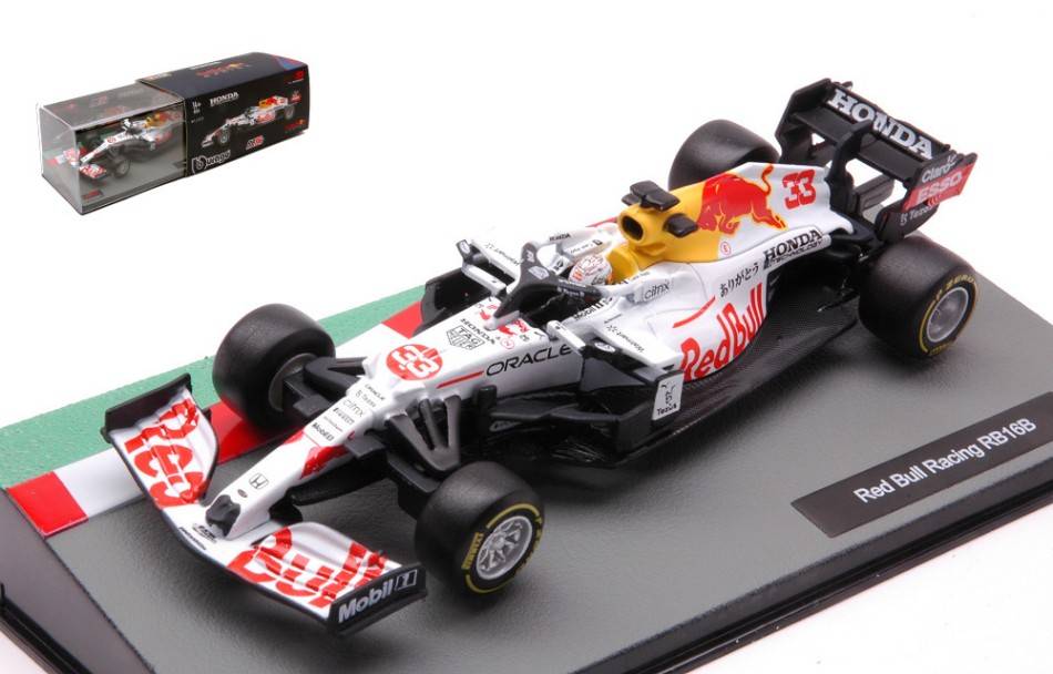 MODELLINO IN SCALA COMPATIBILE CON RED BULL RB16B MAX VERSTAPPEN 2021 N.33 TURKISH GP SIGNATURE 1:43 BURAGO BU38060