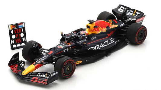 MODELLINO IN SCALA COMPATIBILE CON RED BULL RB18 MAX VERSTAPPEN 2022 N.1 WINNER DUTCH GP 30th CAREER WIN SPARK MODEL S8548