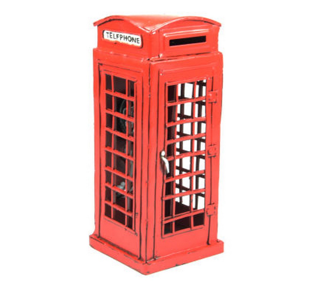 MODELLINO IN SCALA COMPATIBILE CON RED LONDON TELEPHONE BOOTH 1920 h.cm 19 TIMPLATE GIFT'S TPGJL109N