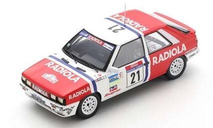 MODELLINO IN SCALA COMPATIBILE CON RENAULT 11 N.21 TOUR DE CORSE RALLY DE FRANCE 1987 ROUBY-MARTIN 1:43 SPARK MODEL SF146