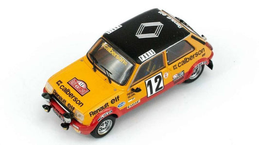 SCALE MODEL COMPATIBLE WITH RENAULT 5 GR.2 N.12 3rd MONTE CARLO 1978 G.FREQUELIN-J.DELAVAL 1:43 SPARK MODEL S6035