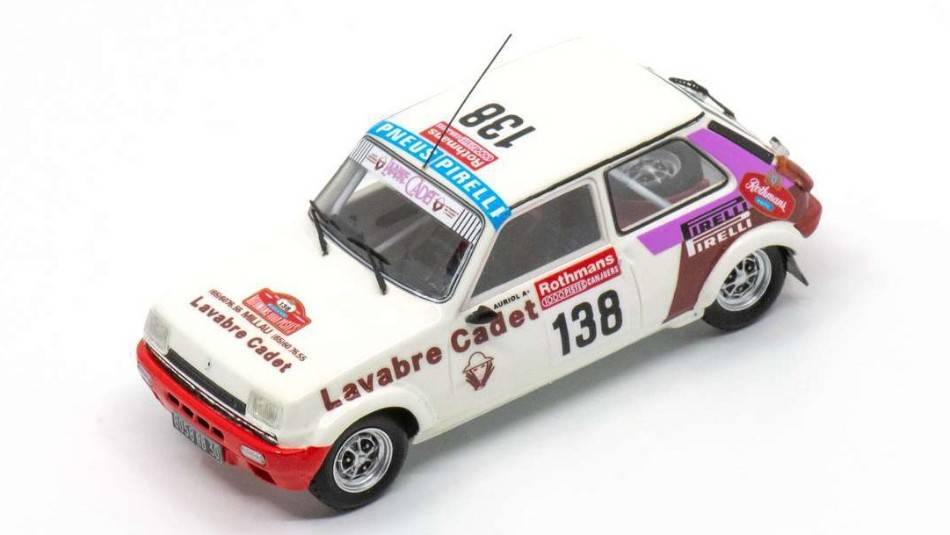 MODELE REDUIT COMPATIBLE AVEC RENAULT 5 GR.2 N.138 1000 PISTES DE CANJUERS 1983 AURIOL-TISSIOT 1:43 SPARK MODEL SF174