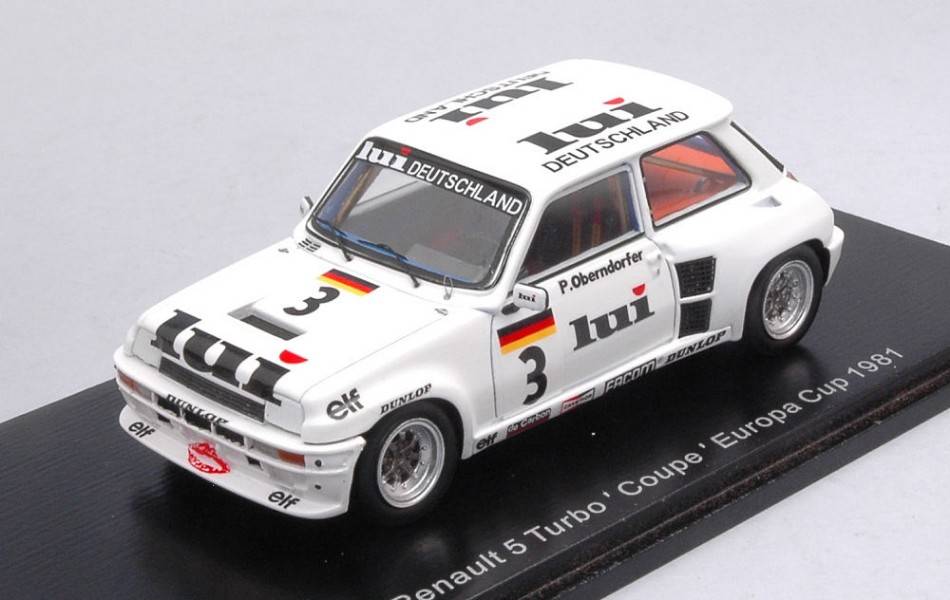 MODELLINO IN SCALA COMPATIBILE CON RENAULT 5 TURBO N.3 EUROCUP 1981 PETER OBERNDORFER 1:43 SPARK MODEL S6021