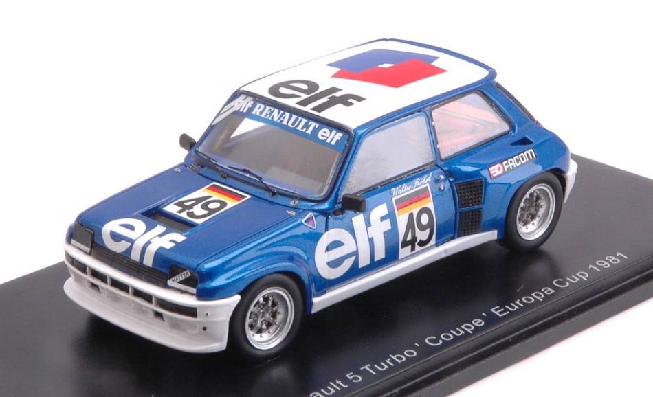 MODELE REDUIT COMPATIBLE AVEC RENAULT 5 TURBO N.49 EUROCUP 1981 WALTER ROHRL 1:43 SPARK MODEL S6022