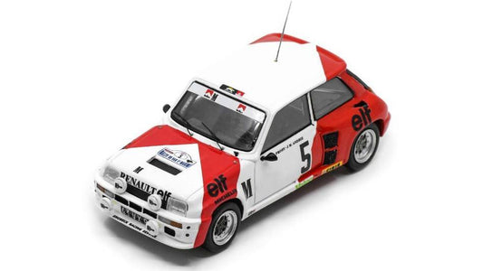 SCALE MODEL COMPATIBLE WITH RENAULT 5 TURBO N.5 RALLY DU VAR ​​1982 A.PROST-JM.ANDRIE' 1:43 SPARK MODEL SF197