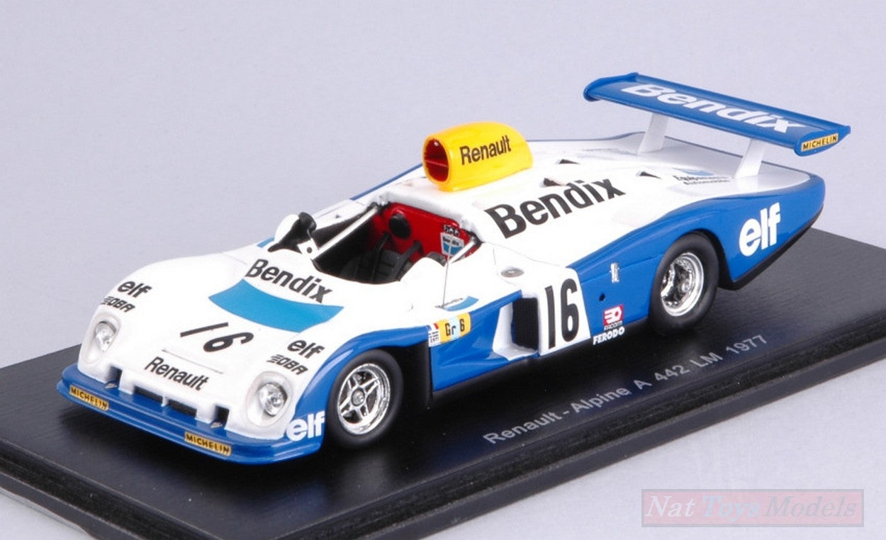 SCALE MODEL COMPATIBLE WITH RENAULT ALPINE A 442 N.16 LM 1977 D.PIRONI-R.ARNOUX-G.FREQUELIN 1:43 SPARK MODEL S1556