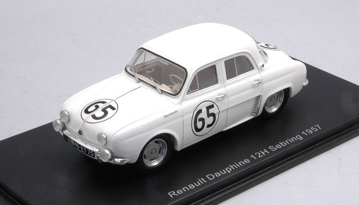 SCALE MODEL COMPATIBLE WITH RENAULT DAUPHINE N.65 35th 12 H SEBRING 1957 THIRION-FERRIER-SPYDEL 1:43 SPARK MODEL S5219