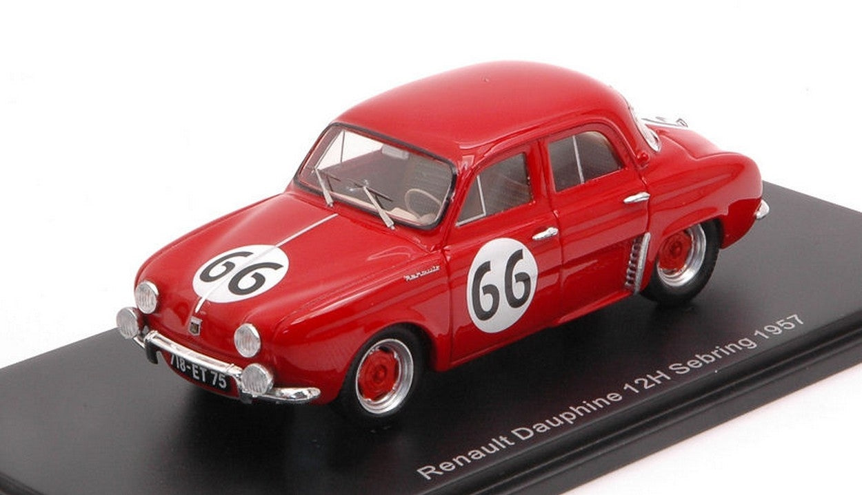 SCALE MODEL COMPATIBLE WITH RENAULT DAUPHINE N.66 37th 12 H SEBRING 1957 P.FRERE-J.LUCAS 1:43 SPARK MODEL S5220