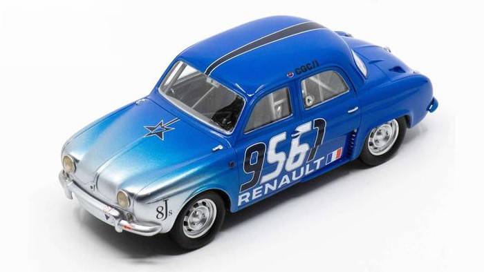 MODELLINO IN SCALA COMPATIBILE CON RENAULT DAUPHINE RECORD BONNEVILLE 2016 NICOLAS PROST 1:18 BIZARRE 18B005