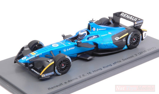 SCALE MODEL COMPATIBLE WITH RENAULT e.dams N.PROST 2016 N.8 Rd1 HONG KONG FORMULA "E" 1:43 SPARK MODEL S5921