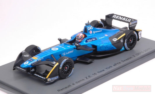 SCALE MODEL COMPATIBLE WITH RENAULT e.dams P.GASLY 2017 N.9 Rd10 NEW YORK FORMULA "E" 1:43 SPARK MODEL S5922