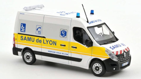 SCALE MODEL COMPATIBLE WITH RENAULT MASTER 2014 SAMU DE LYON 1:43 NOREV NV518790