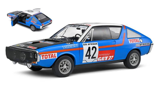 SCALE MODEL COMPATIBLE WITH RENAULT R17 MK1 N.42 RALLY ABIDJAN NICE 1976 POUCHELON/DORANGEON 1:18 SOLID SL1803706