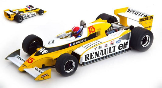 MODELLINO IN SCALA COMPATIBILE CON RENAULT RS10 N.15 FRENCH GP 1979 J.P.JABOUILLE 1:18 MODELCARGROUP MCG18616