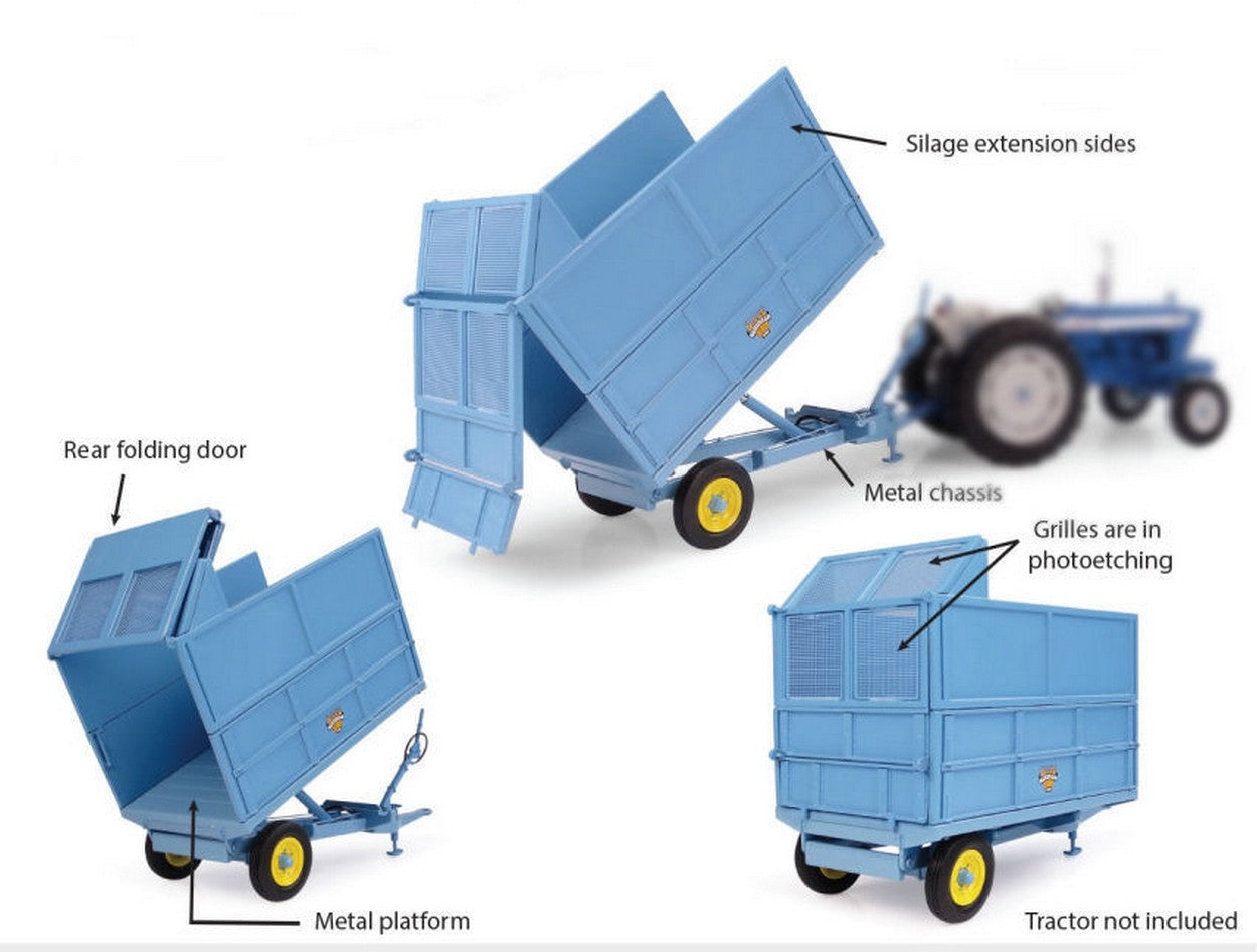 SCALE MODEL COMPATIBLE WITH TRAILER WITH ADDITIONAL BULKHEADS FOR SILAGE 1:32 UNIVERSAL HOBBIES UH6230