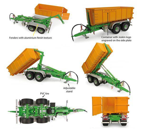 SCALE MODEL COMPATIBLE WITH JOSKIN CARGO-LIFT WITH CONTAINER TRAILER 1:32 UNIVERSAL HOBBIES UH6353