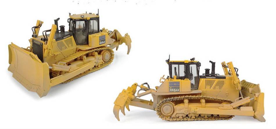 SCALE MODEL COMPATIBLE WITH KOMATSU D155AX-7 MUDDY EDITION 1:50 UNIVERSAL HOBBIES UH8156