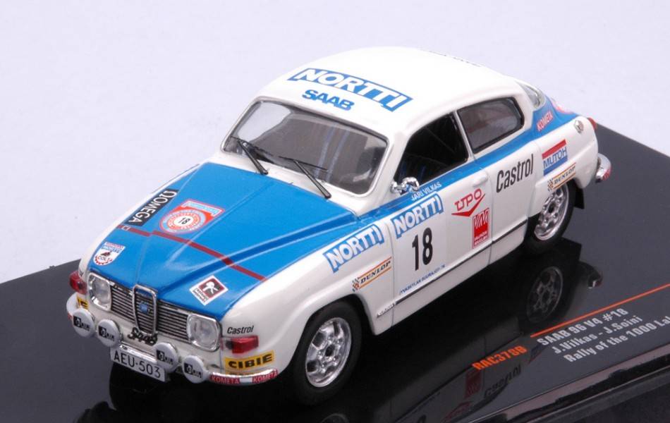 MODELLINO IN SCALA COMPATIBILE CON SAAB 96 V4 N.18 1000 LAKES RALLY 1976
VILKAS/SOINI 1:43 IXO MODEL RAC378B