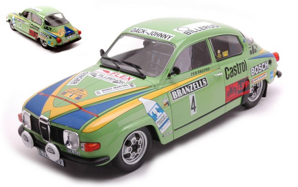 SCALE MODEL COMPATIBLE WITH SAAB 96 V4 N.4 RALLY SWEDEN 1976 EKLUND/CEDERBERG 1:18
 IXO MODEL 18RMC085A.20SP