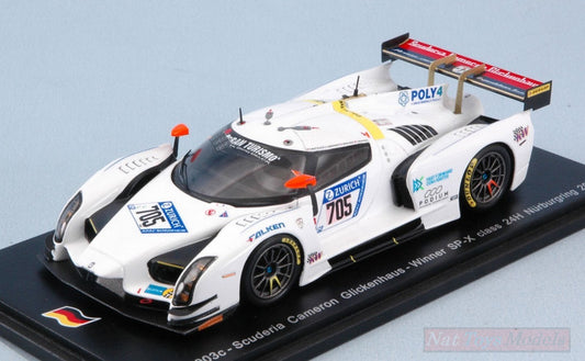 SCALE MODEL COMPATIBLE WITH SCG003c N.705 WINNER SP-X CLASS 24 H NURBURGRING 2018 MUTSCH-MAILLEUX-S. SPARK MODEL SG414