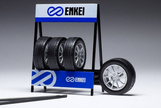 MODELLINO IN SCALA COMPATIBILE CON SET 4 WHEELS ENKEI SILVER 1:18
 IXO MODEL 18SET013