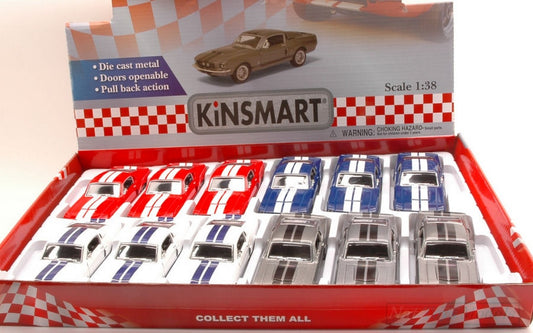 SCALE MODEL COMPATIBLE WITH SHELBY GT500 1967 1:38 KINSMART KT5372D