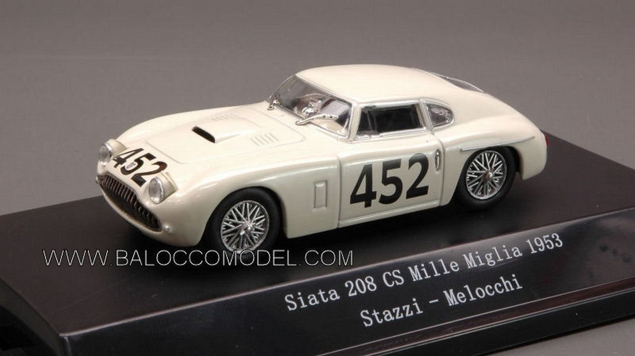 SCALE MODEL COMPATIBLE WITH SIATA 208 CS N.452 34th MM 1953 STAZZI-MELOCCHI 1:43 STARLINE STR54021