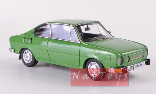 SCALE MODEL COMPATIBLE WITH SKODA 110 R 1972 GREEN 1:43 NEO MODELS NEO44487