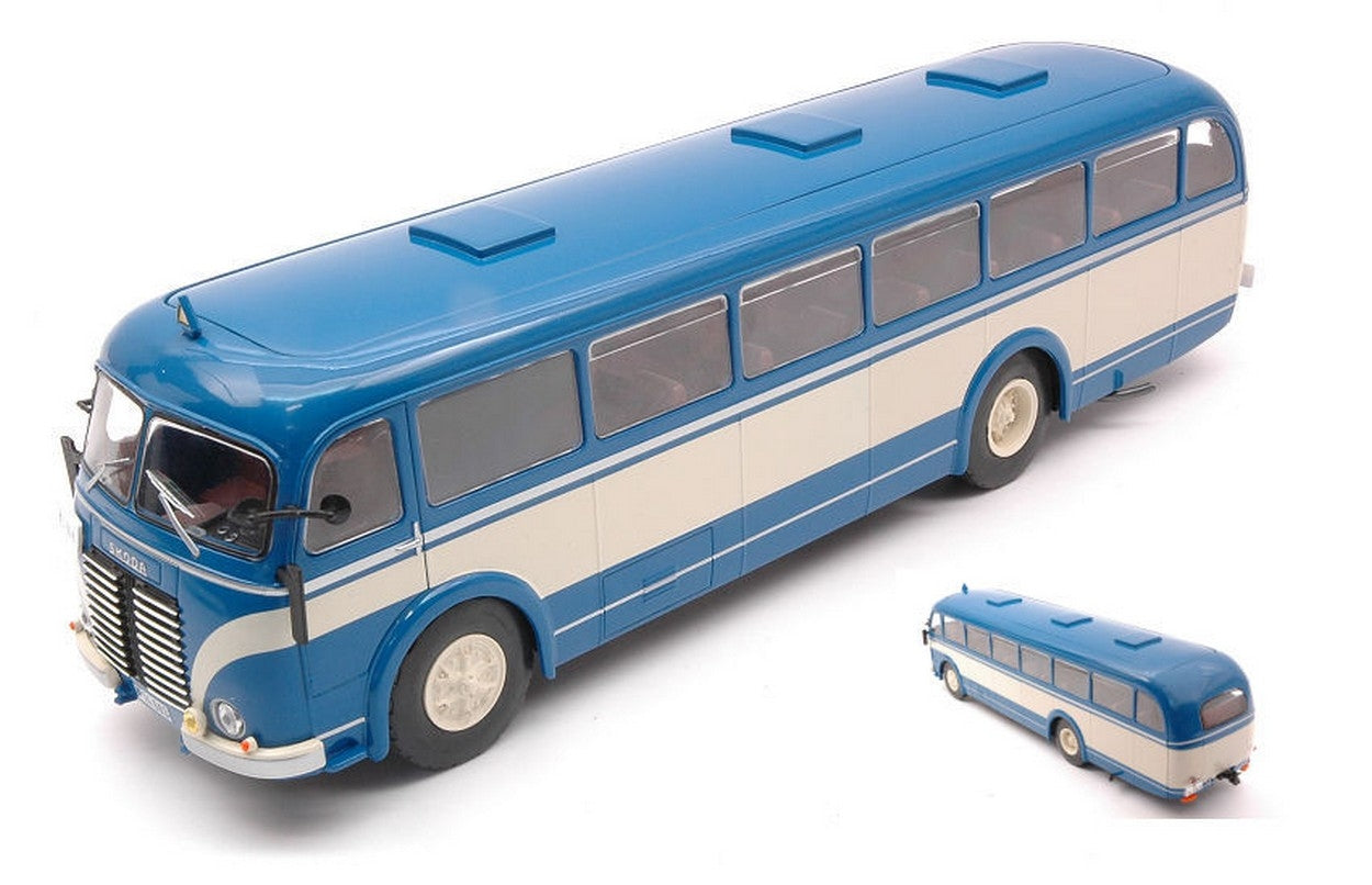 MODELLINO IN SCALA COMPATIBILE CON SKODA 706 RO 1947 BLUE/WHITE 1:43 IXO MODEL BUS028LQ