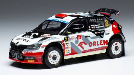 SCALE MODEL COMPATIBLE WITH SKODA FABIA RALLY 2 EVO N.3 RALLY POLEN 2022
 MARCZYK/GOSPORARCZYK 1:43 IXO MODEL RAM858