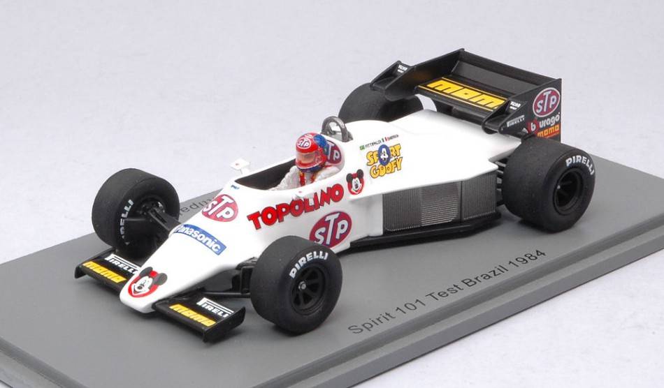 SCALE MODEL COMPATIBLE WITH SPIRIT 101 TEST BRAZIL 1984 EMERSON FITTIPALDI 1:43 SPARK MODEL S3925