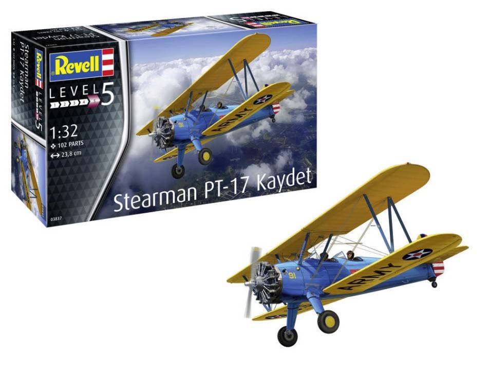 MODELLINO IN SCALA COMPATIBILE CON STEARMAN P-17 KAYDET 1:32 REVELL RV03837