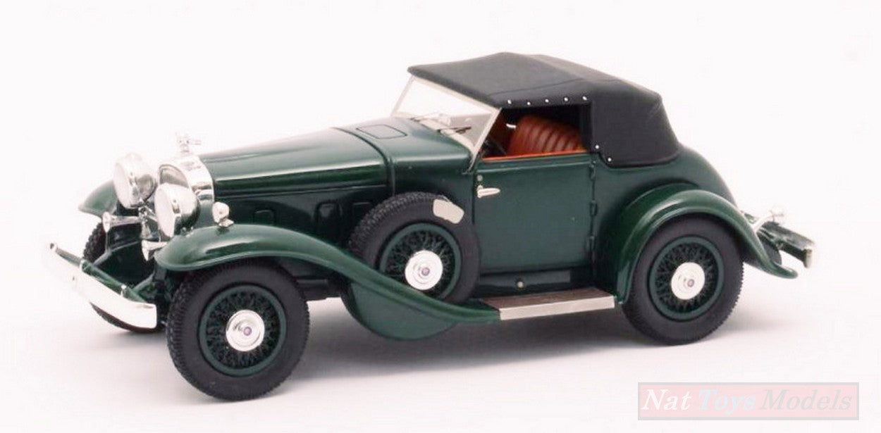 MODELLINO IN SCALA COMPATIBILE CON STUTZ DV32 SUPER BEARCAT CLOSED 1932 GREEN 1:43 MATRIX SCALE MODELS MX41804-072