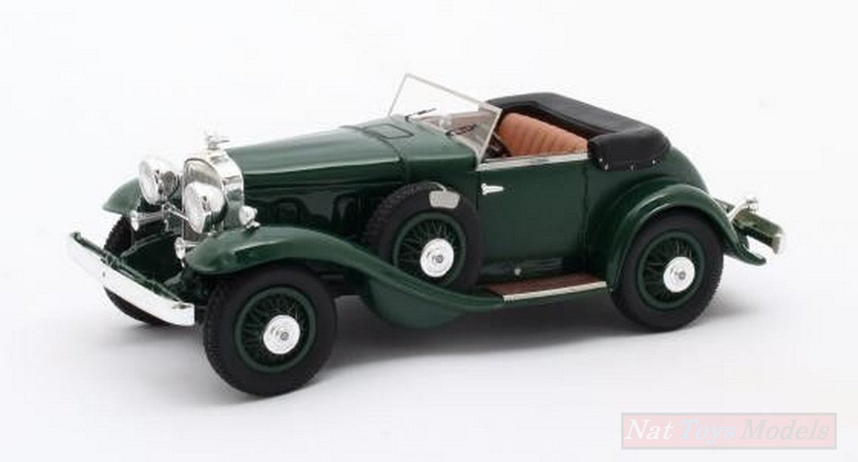 MODELLINO IN SCALA COMPATIBILE CON STUTZ DV32 SUPER BEARCAT OPEN 1932 GREEN 1:43 MATRIX SCALE MODELS MX41804-071