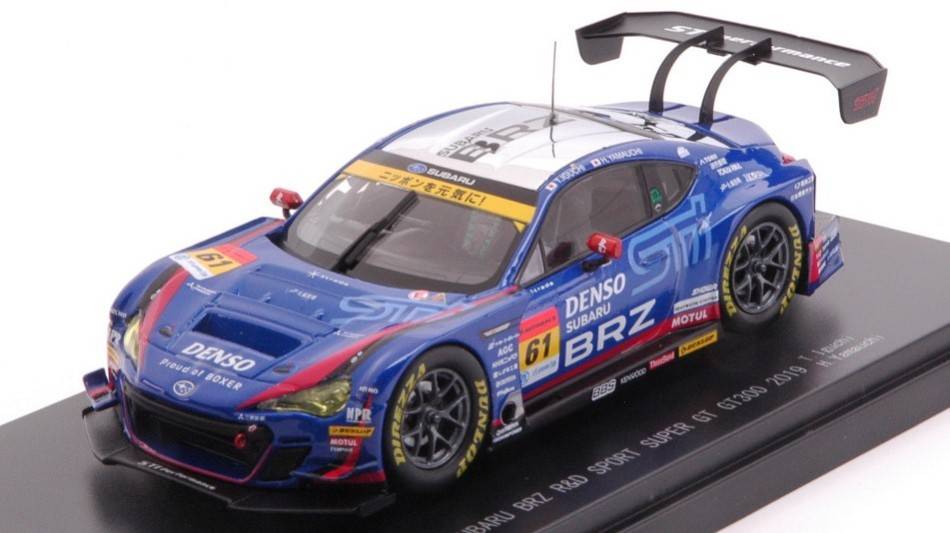 SCALE MODEL COMPATIBLE WITH SUBARU BRZ R&amp;D SPORT N.61 SUPER GT300 2019 T.IGUCHI-H.YAMAUCHI 1:43 EBBRO EB45743