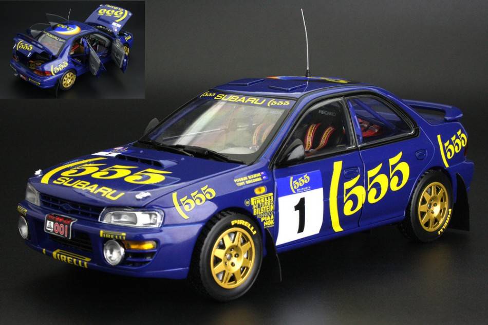 SCALE MODEL COMPATIBLE WITH SUBARU IMPREZA 555 N.1 WINNER HONG KONG 1994 BOUME/SIRCOMBE 1:18 SUNSTAR SS5525