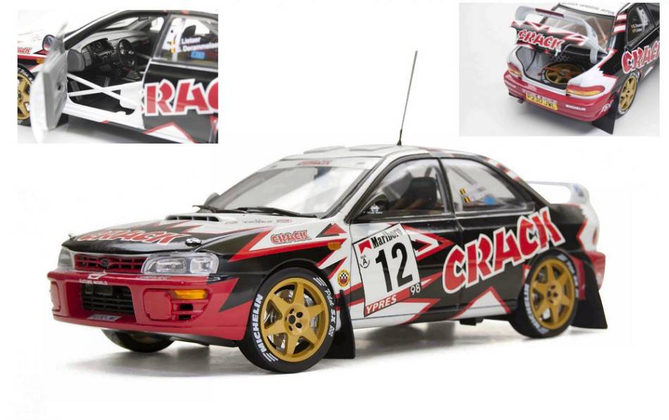 MODELLINO IN SCALA COMPATIBILE CON SUBARU IMPREZA 555 N.12 WINNER RALLY YPRES 1998 LITAER-DERAMMELAERE 1:18 SUNSTAR SS5515