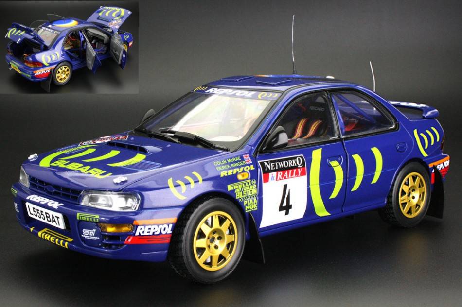 SCALE MODEL COMPATIBLE WITH SUBARU IMPREZA 555 N.4 WINNER RAC RALLY 1995 MCRAE/DEREK RINGER 1:18 SUNSTAR SS5523