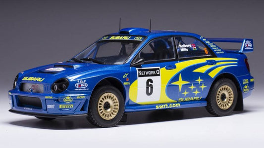 MODÈLE RÉDUIT COMPATIBLE AVEC SUBARU IMPREZA S7 WRC N.6 RALLYE DE GRANDE-BRETAGNE 2001 SOLBERG/MILLS 1:24
 MODÈLE IXO 24RAL026B