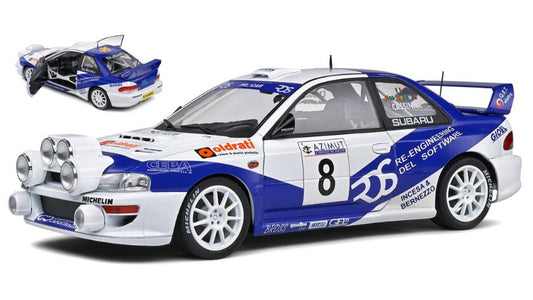 SCALE MODEL COMPATIBLE WITH SUBARU IMPREZA WRC99 N.8 RALLY MONZA 2000 W/RED LIGHTS/CASSINA 1:18 SOLID SL1807403