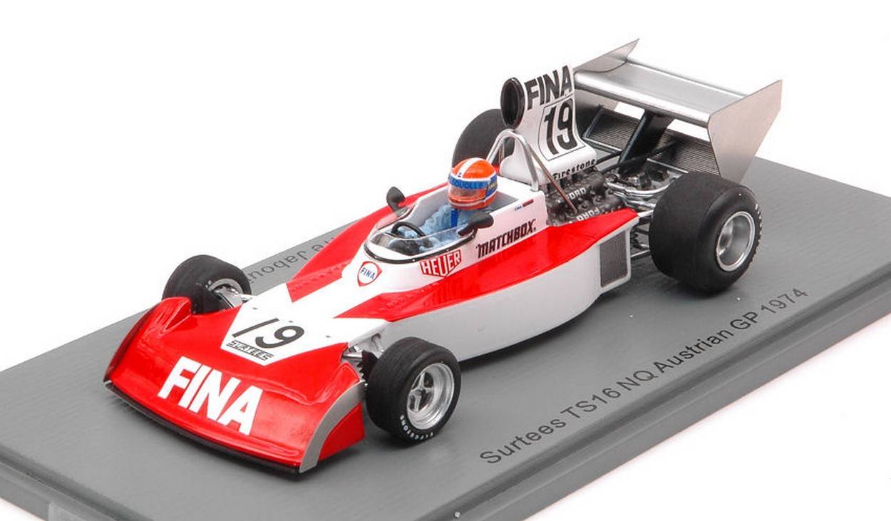 MODELE REDUIT COMPATIBLE AVEC SURTEES TS16 JEAN PIERRE JABOUILLE 1974 N.19 NQ GP D'AUTRICHE 1:43 SPARK MODEL S9662