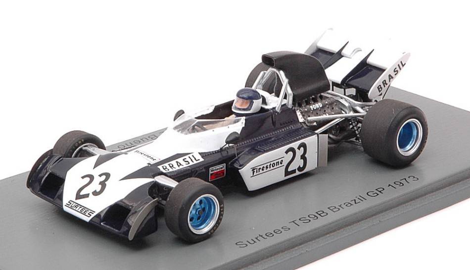 SCALE MODEL COMPATIBLE WITH SURTEES TS9B LUIZ BUENO 1973 N.23 BRAZIL GP 1:43 SPARK MODEL S3999