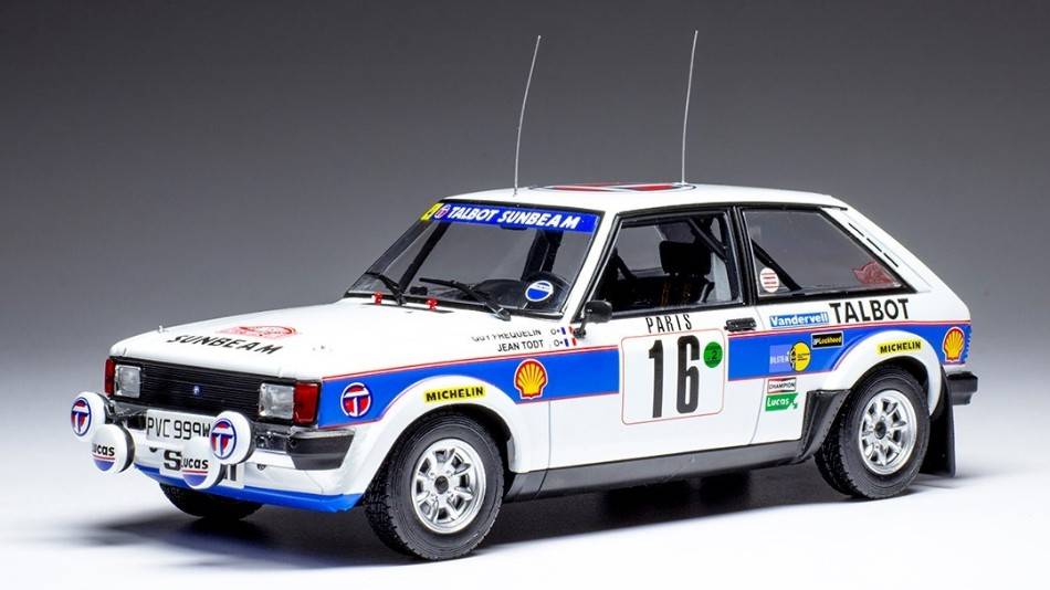 MODELE REDUIT COMPATIBLE AVEC TALBOT SUNBEAM LOTUS N.16 RALLYE MONTE CARLO 1981 FREQUELIN/TODT 1:24
 MODÈLE IXO 24RAL023A