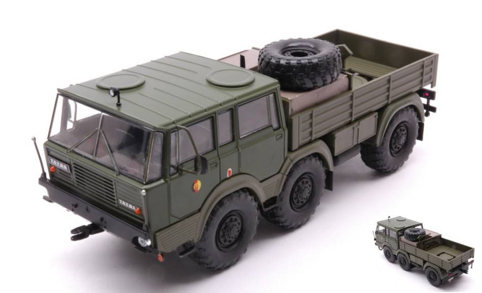 SCALE MODEL COMPATIBLE WITH TATRA 813 6x6 1968 OLIVE/WHITE NVA 1:43 IXO MODEL TRU041