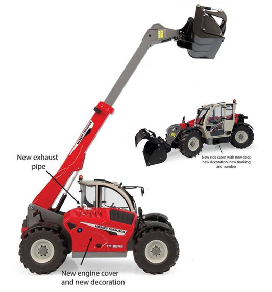 SCALE MODEL COMPATIBLE WITH MASSEY FERGUSON TH 8043 TELESCOPIC 1:32 UNIVERSAL HOBBIES UH6342