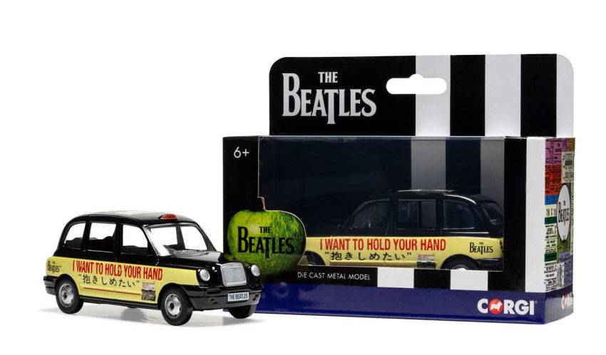 SCALE MODEL COMPATIBLE WITH THE BEATLES LONDON TAXI WANT TO HOLD YOUR HAND 1:36 CORGI CC85934